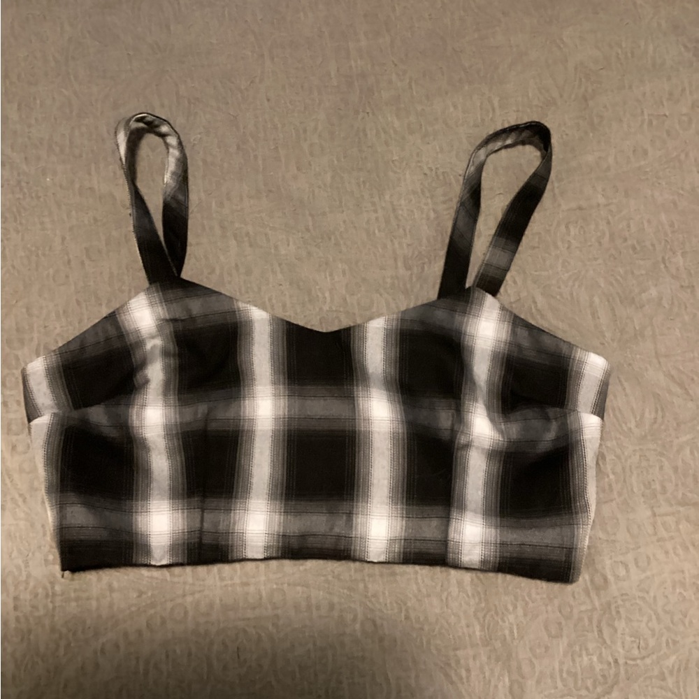 New Plaid Crop Top Primark Size 10